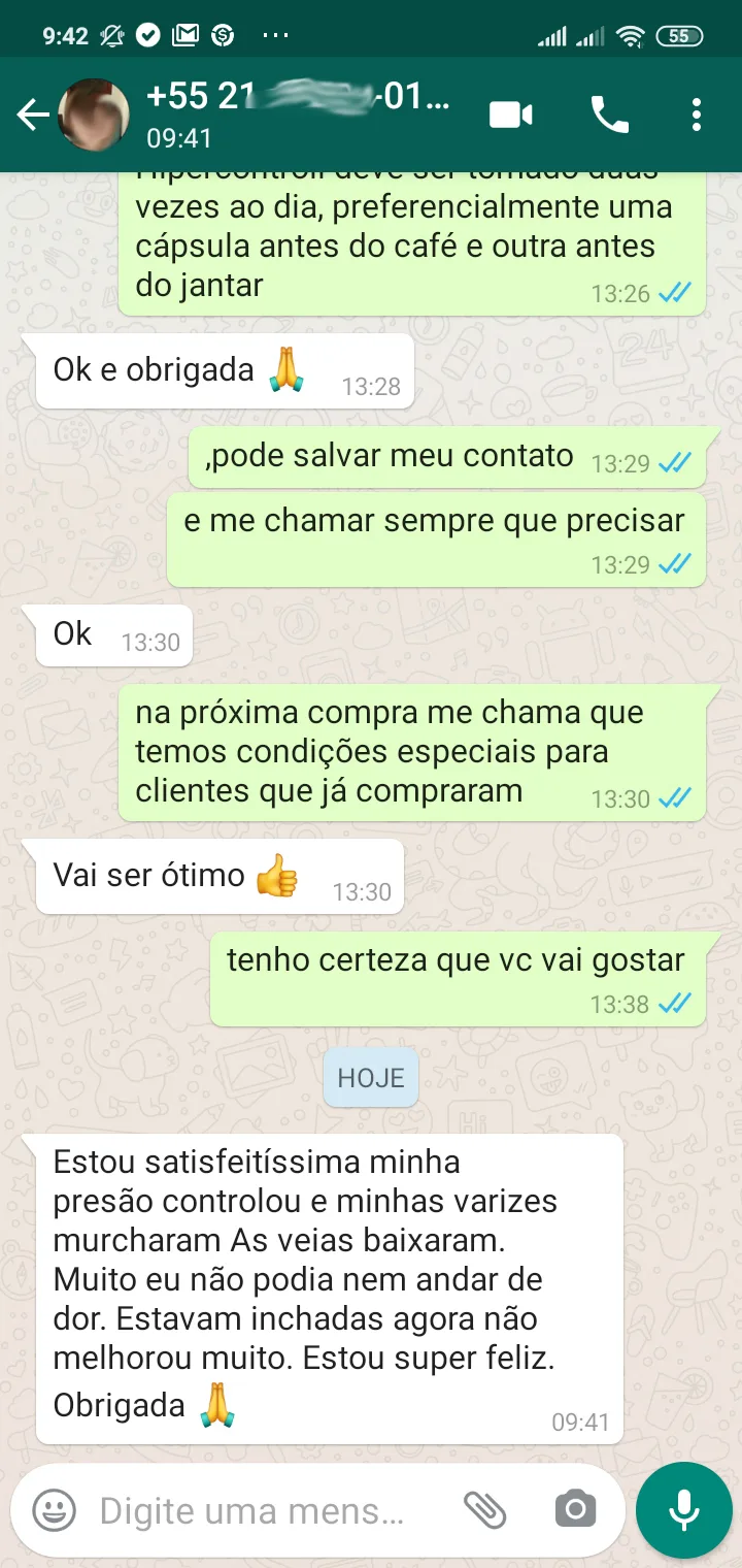 Depoimento de cliente do Rio de Janeiro sobre controle da pressão e melhora nas varizes com Hipercontroll