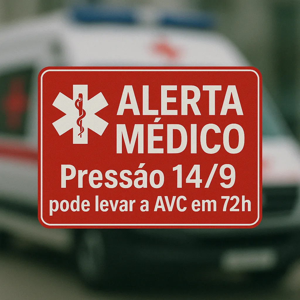 Alerta médico sobre riscos da pressão alta